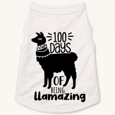 100 Days Of Being Llamazing 100 Days Of School Funny Llama Doggie Tank