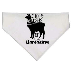 100 Days Of Being Llamazing 100 Days Of School Funny Llama USA-Made Doggie Bandana