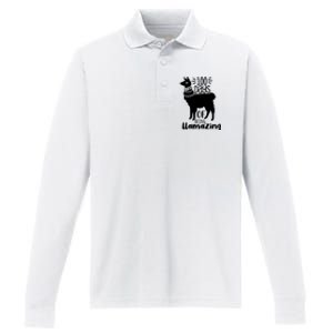 100 Days Of Being Llamazing 100 Days Of School Funny Llama Performance Long Sleeve Polo