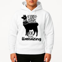 100 Days Of Being Llamazing 100 Days Of School Funny Llama Hoodie