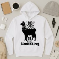 100 Days Of Being Llamazing 100 Days Of School Funny Llama Hoodie