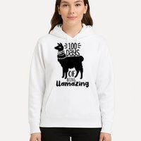100 Days Of Being Llamazing 100 Days Of School Funny Llama Hoodie