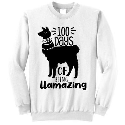 100 Days Of Being Llamazing 100 Days Of School Funny Llama Sweatshirt