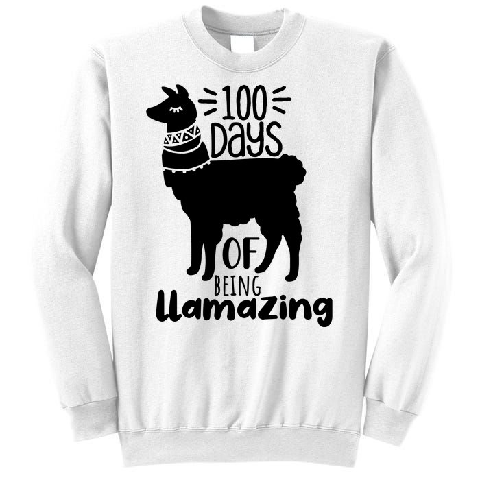 100 Days Of Being Llamazing 100 Days Of School Funny Llama Sweatshirt