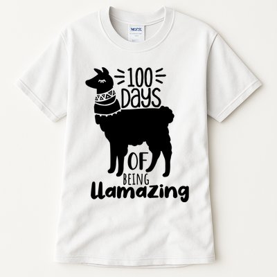 100 Days Of Being Llamazing 100 Days Of School Funny Llama Tall T-Shirt