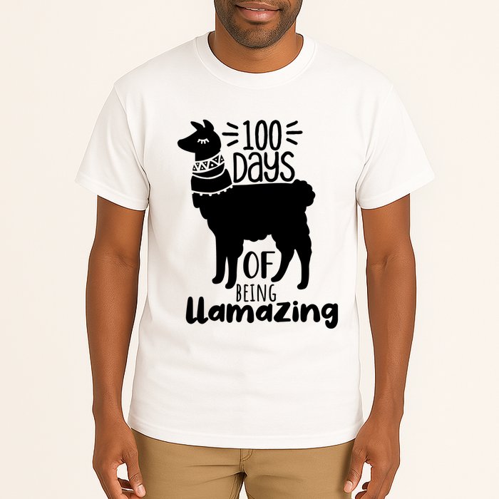 100 Days Of Being Llamazing 100 Days Of School Funny Llama Tall T-Shirt