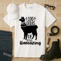 100 Days Of Being Llamazing 100 Days Of School Funny Llama Tall T-Shirt