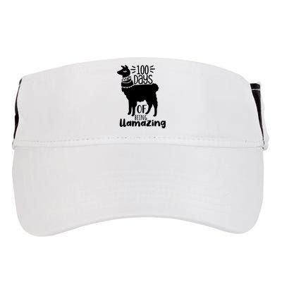 100 Days Of Being Llamazing 100 Days Of School Funny Llama Adult Drive Performance Visor
