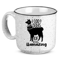 100 Days Of Being Llamazing 100 Days Of School Funny Llama 15oz Campfire Ceramic Mug