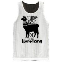 100 Days Of Being Llamazing 100 Days Of School Funny Llama Mesh Reversible Basketball Jersey Tank