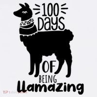 100 Days Of Being Llamazing 100 Days Of School Funny Llama Cooling Performance Long Sleeve Crew