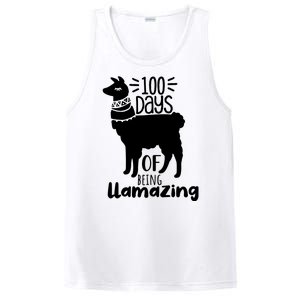 100 Days Of Being Llamazing 100 Days Of School Funny Llama PosiCharge Competitor Tank