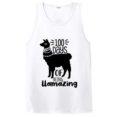 100 Days Of Being Llamazing 100 Days Of School Funny Llama PosiCharge Competitor Tank