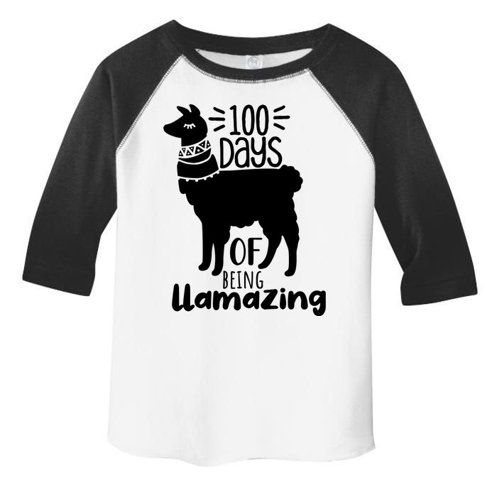 100 Days Of Being Llamazing 100 Days Of School Funny Llama Toddler Fine Jersey T-Shirt