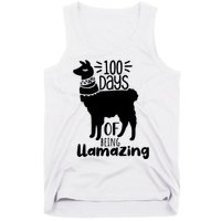 100 Days Of Being Llamazing 100 Days Of School Funny Llama Tank Top