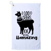 100 Days Of Being Llamazing 100 Days Of School Funny Llama Golf Towel