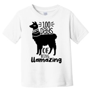 100 Days Of Being Llamazing 100 Days Of School Funny Llama Toddler T-Shirt