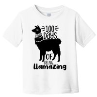 100 Days Of Being Llamazing 100 Days Of School Funny Llama Toddler T-Shirt