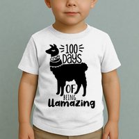 100 Days Of Being Llamazing 100 Days Of School Funny Llama Toddler T-Shirt