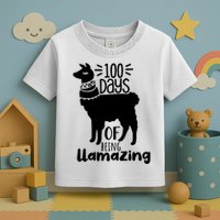 100 Days Of Being Llamazing 100 Days Of School Funny Llama Toddler T-Shirt