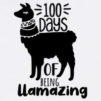 100 Days Of Being Llamazing 100 Days Of School Funny Llama Womens T-Shirt