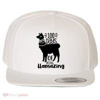 100 Days Of Being Llamazing 100 Days Of School Funny Llama Wool Snapback Cap
