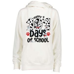 100 Days Of School Dalmatian Dog 100th Day Of School Womens Funnel Neck Pullover Hood