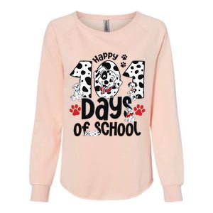 100 Days Of School Dalmatian Dog 100th Day Of School Womens California Wash Sweatshirt