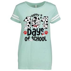 100 Days Of School Dalmatian Dog 100th Day Of School Enza Ladies Jersey Football T-Shirt