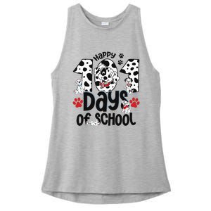 100 Days Of School Dalmatian Dog 100th Day Of School Ladies PosiCharge Tri-Blend Wicking Tank