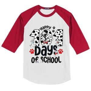 100 Days Of School Dalmatian Dog 100th Day Of School Kids Colorblock Raglan Jersey