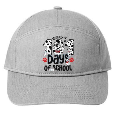 100 Days Of School Dalmatian Dog 100th Day Of School 7-Panel Snapback Hat