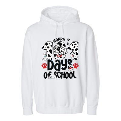 100 Days Of School Dalmatian Dog 100th Day Of School Garment-Dyed Fleece Hoodie