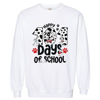 100 Days Of School Dalmatian Dog 100th Day Of School Garment-Dyed Sweatshirt