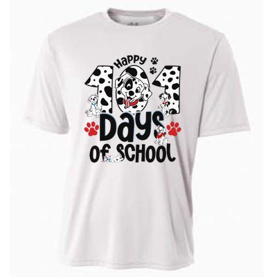 100 Days Of School Dalmatian Dog 100th Day Of School Cooling Performance Crew T-Shirt