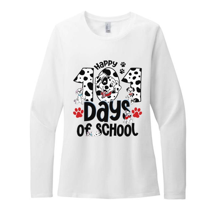 100 Days Of School Dalmatian Dog 100th Day Of School Womens CVC Long Sleeve Shirt