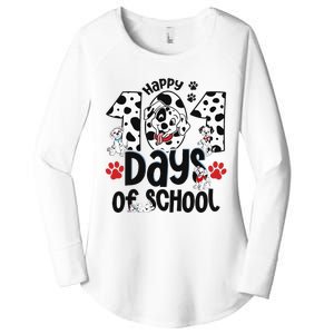 100 Days Of School Dalmatian Dog 100th Day Of School Women's Perfect Tri Tunic Long Sleeve Shirt