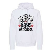 100 Days Of School Dalmatian Dog 100th Day Of School Premium Hoodie