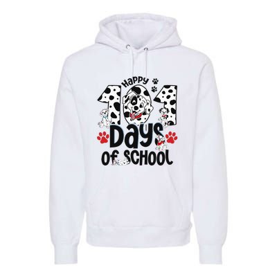 100 Days Of School Dalmatian Dog 100th Day Of School Premium Hoodie