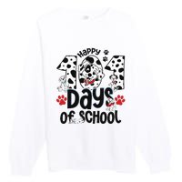 100 Days Of School Dalmatian Dog 100th Day Of School Premium Crewneck Sweatshirt