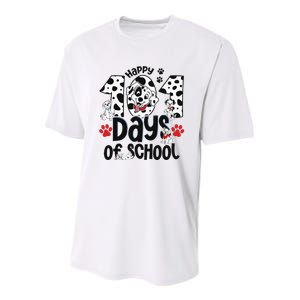 100 Days Of School Dalmatian Dog 100th Day Of School Youth Performance Sprint T-Shirt