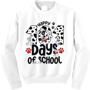 100 Days Of School Dalmatian Dog 100th Day Of School Kids Sweatshirt