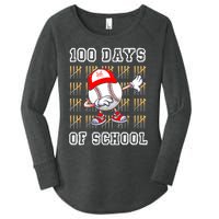 100 Days Of School 100th Day Baseball Teacher Women's Perfect Tri Tunic Long Sleeve Shirt