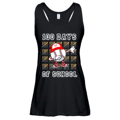 100 Days Of School 100th Day Baseball Teacher Ladies Essential Flowy Tank