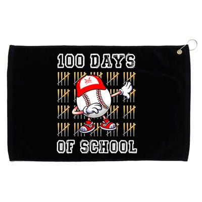 100 Days Of School 100th Day Baseball Teacher Grommeted Golf Towel