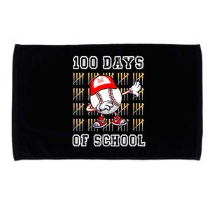 100 Days Of School 100th Day Baseball Teacher Microfiber Hand Towel