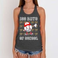 100 Days Of School 100th Day Baseball Teacher Women's Knotted Racerback Tank