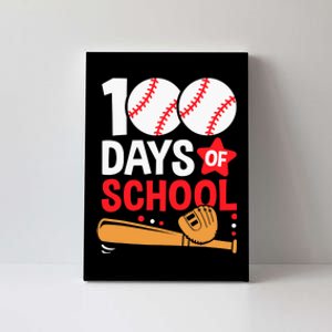 100 Days Of School Baseball 100th Days Sports Teacher Boys Canvas