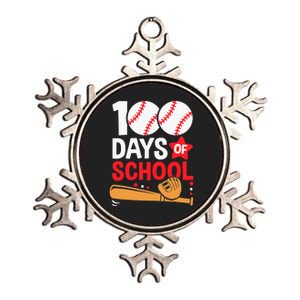 100 Days Of School Baseball 100th Days Sports Teacher Boys Metallic Star Ornament