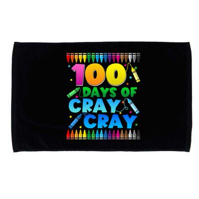 100 Days Of Cray Cray 100th Day Of School Microfiber Hand Towel